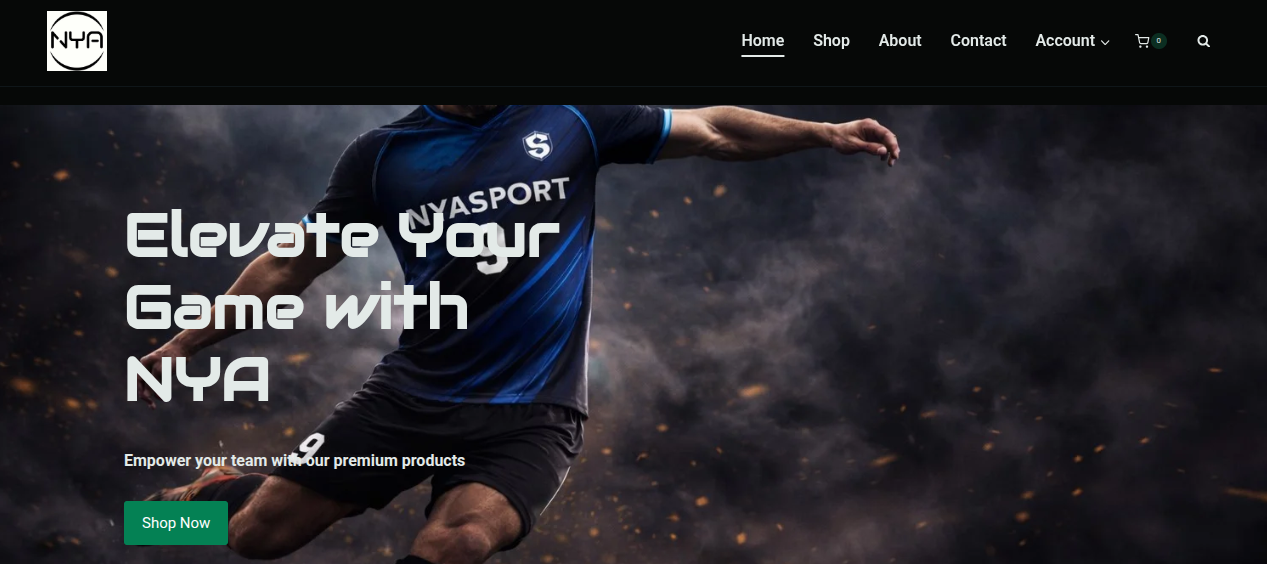 Nya Sport WordPress e-commerce store